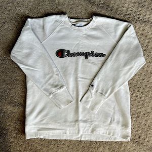 Champion White Crewneck